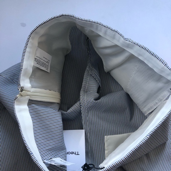 THEORY TREECA STRIPE CROP PANTS Size 6 - Picture 10 of 13